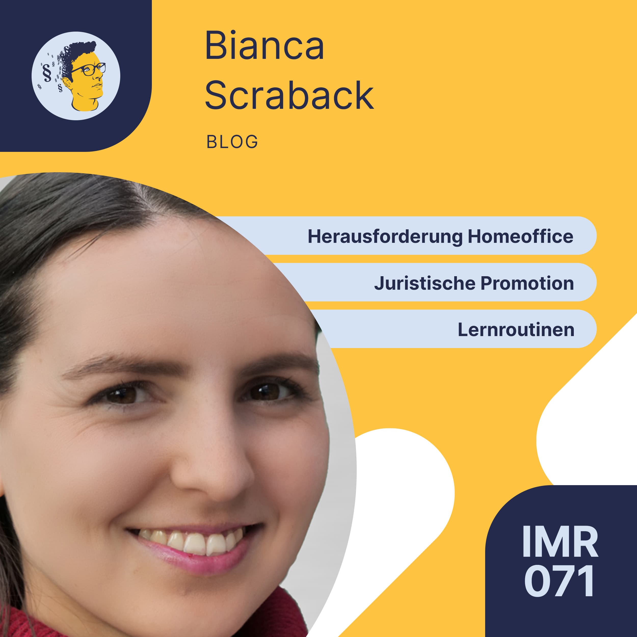 IMR071: Juristische Promotion und Lernroutinen | Interview Referendarin